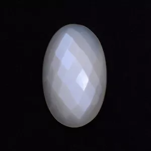 72.00 Natural Moonstone 38mm*24mm Huge Glossy Loose Oval Checker Cut Gemstone - Picture 1 of 2