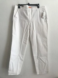 Joe Fresh Womens Khaki Chino Ankle Pants Size 14 white Retail$39 (tw-316) - Picture 1 of 7