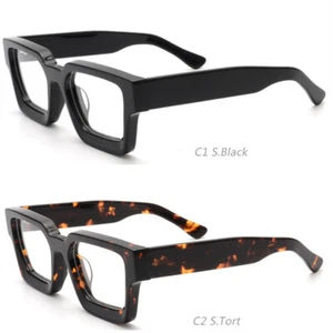 Gafas cuadradas de acetato de gran tamaño marco de gafas de acetato grueso de borde completo - Imagen 1 de 23