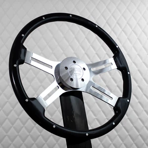 (T06) 18" Chrome Dual Classic Steering Wheel Black Wood Freightliner 2007+ - Foto 1 di 9