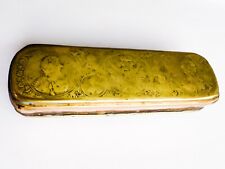 Tabatière boîte à tabac ancienne hollandaise décor gravé cuivre laiton 18ème