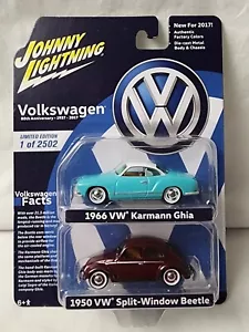 Johnny Lightning Volkswagen 1966 VW KARMANN GHIA / 1950 WINDOW BEETLE NEW #A9 - Picture 1 of 4