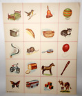 Vintage 1952 J.C.W. Group Experience Reading Readiness Chart - Picture Boxes