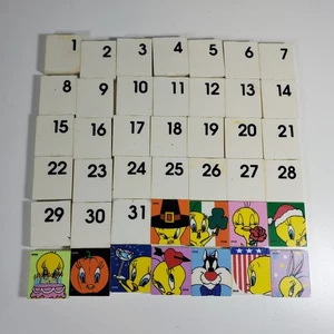 2000 Goebel Danbury Mint Tweety Bird Ewiger Kalender Fliesen Komplettsatz Gebraucht - Bild 1 von 4
