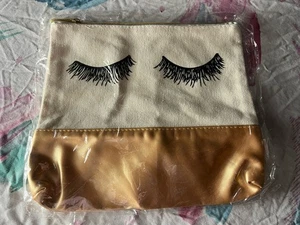 Fine Life Morning To Go Makeup Pouch Eyelash Cosmetic Bag - Picture 1 of 2