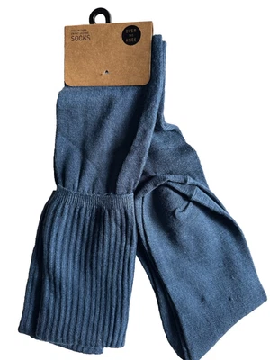 Urban Outfitters Soft Over The Knee High Socks Teal Green Top Rib For All NEW - Image 1 of 4