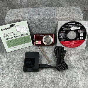 Casio Exilim EX-S10 Digital Camera CD Quick Start Guide Charger Tested Works 780 - Picture 1 of 8