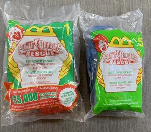 Sealed Vintage 2000 McDonalds Rangers Rescue Red/Blue Ranger 1, 4, Happy Meal Toy - Bild 1 von 5