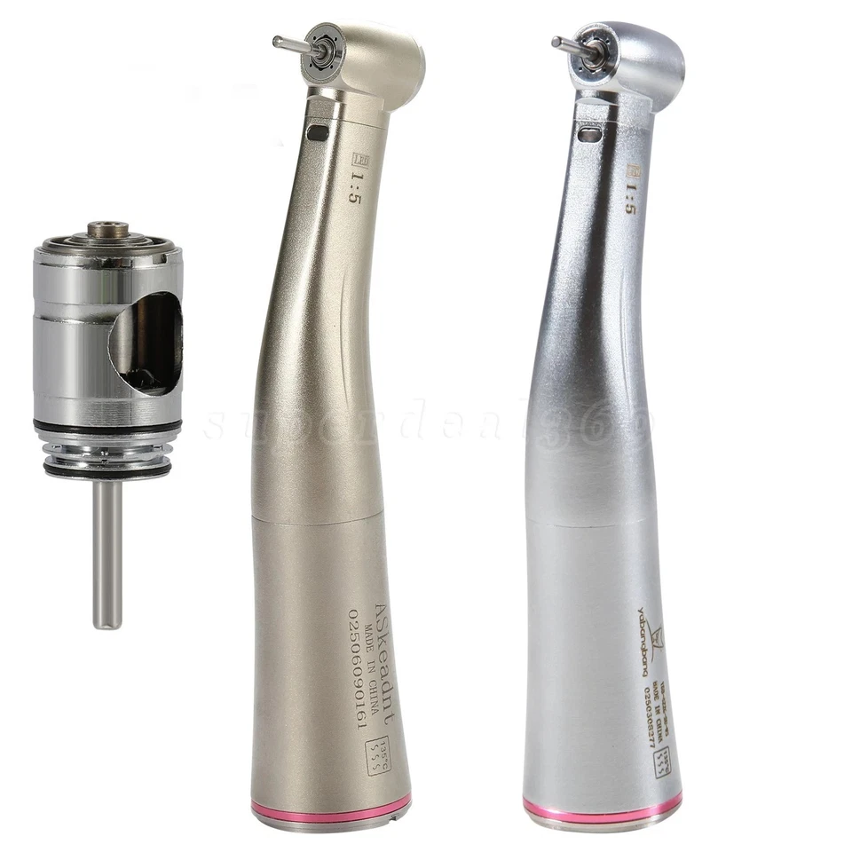 ASKEADNT Manipolo dentale 1:5 crescente contrangolo elettrico LED fibra ottica/cartuccia