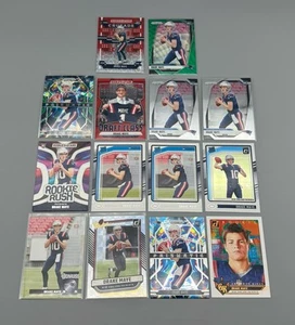 Lote de 16 tarjetas Drake Maye clasificación Rookie Prizm Optic Donruss paralelos longevidad del hielo - Imagen 1 de 9
