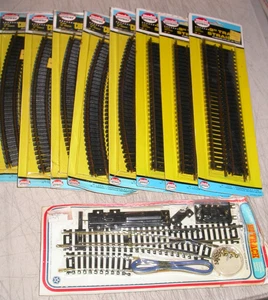 MODEL POWER HO BRASS #21 STRAIGHT #33 CURVED TRACK 32pcs Life-Like Switch NOS - Picture 1 of 4