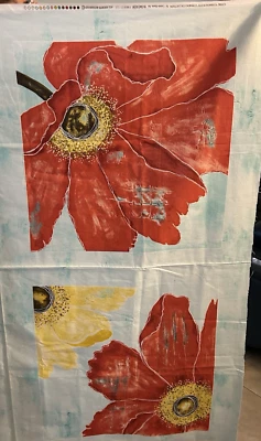 Michael Miller SUITE COSMOS Panel Flores Floral Rojo Amarillo Grande Laura Gunn Foto 1 de 4