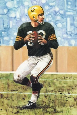 Tarjeta de arte Bobby Layne Goal Line #48 casi nueva-como nueva 3673/5000 Foto 1 de 2
