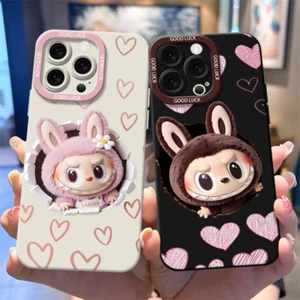 Cute Labubu 3d Phone Case For iPhone 11 12 13 14 15 16Pro Max Mobile Skin Cover - Photo 1 sur 19