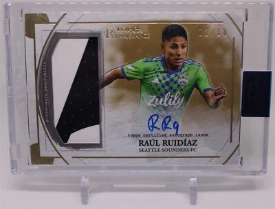 2022 Topps Renaissance MLS Relic Autograph Gold Raul Ruidiaz 02/10 Jersey Auto - Image 1 of 2