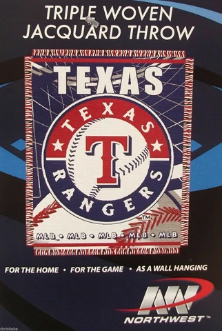 TEXAS RANGERS 48" X 60" WOVEN JACQUARD AFGHAN THROW BLANKET FREE SHIPPING Cover