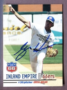 Inland Empire 66ers 2004 Grandstand #29 Greg desgaste autografiado firmado automático - Imagen 1 de 1