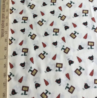 Tela County Crows & Hearts, Fat Eighth, 9” de largo por 22” de ancho, 100 % algodón Foto 1 de 4