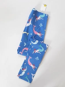 NWT MINI BODEN Girls Blue Mermaid Fun Print Leggings Size 13-14y - Picture 1 of 4