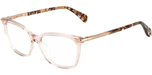 Rag & Bone Women's Beige Curvy Squared Cat-Eye Eyeglass Frame - RNB3050 010A 15 - Picture 1 of 3