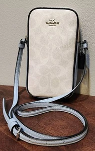 Coach North South Zip Crossbody Colorblock Bag Signature Canvas Handbag New - Picture 1 of 14