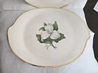 American Limoges China Glamour Trillium 22K 12" 2 Oval Serving Platters G-410