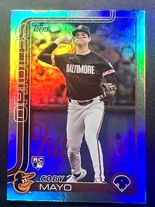 Coby Mayo 2025 Topps Series 1 Rainbow Foilboard #20 RC Rookie Orioles (58) - Picture 1 of 2