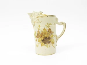 Antique Royal Worcester Lion Pitcher Featuring Flower Design 8.5" tall - Picture 1 of 11