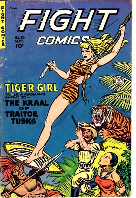 Fight Comics # 70 (VG 4.0) 1950.  GGA Tiger Girl - Image 1 of 3