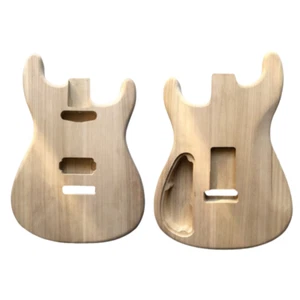 Guitar Body Unfinished New Paulownia wood Bolt on Heel Electric Guitar Parts New - Picture 1 of 6
