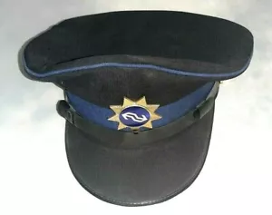 Niederlande. Marineblaue Schirmmütze der Bahnpolizei der niederländischen EB. - Bild 1 von 3