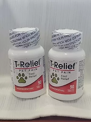 2x MediNatura T-Relief Pet Pain Relief Plant-Based Pain Relievers 90Tabs 06/2029