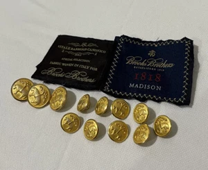BROOKS BROTHERS WATERBURY GOLD 20mm & 15mm BLAZER JACKET REPLACEMENT 12 BUTTONS - Picture 1 of 4