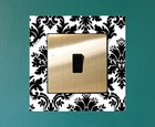 Black & White Pattern Electrical Light Switch Surround Printed Vinyl Sticker