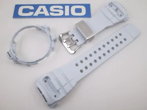 Genuine G-Shock Gulfmaster GWN-Q1000 GWNQ1000 white resin watch band & bezel set - Picture 1 of 9