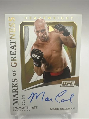 Mark Coleman 2021 IMAC Marks Of Greatness Auto 22/99 UFC- 2016 - Image 1 of 2