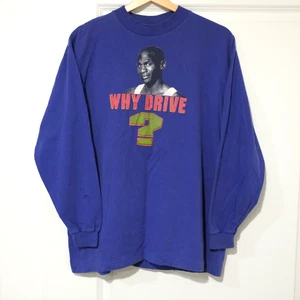 Nike Vintage 1990s Jordan „Why Drive, When You Can Fly!“ Langarm Gr. XL *LESEN - Bild 1 von 11