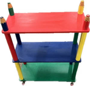 Vintage 1980’s Pencil Bookcase Shelf PRIMARY COLOR 2 available - Picture 1 of 3