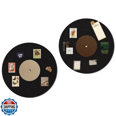Vinyl Record Felt Bulletin Board - 16 Inch Retro Music Wall Decor for Office  - Image 1 of 4