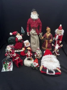 Vintage 1990er Weihnachten Lot - 13 Weihnachtsmänner mit Annalee & Punze - Bild 1 von 9