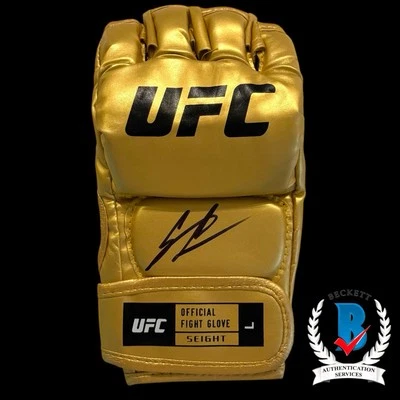 Donald Cowboy Cerrone Signed Gold UFC Fight Glove BAS Beckett COA Autograph - Image 1 of 3