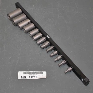 SK Professional Impact Sockets 19761, 13 Piece Set, 6-Point Bit, E4 to E24, Torx - Picture 1 of 6
