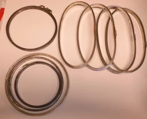 8 Metal Embroidery Hoops Cork Lined Spring Tension 4 Round & 4 Ovals - Picture 1 of 1