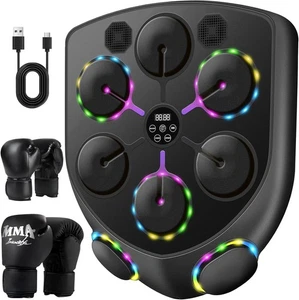 YORWHIN Máquina de Boxeo de Música Inteligente Montaje en Pared Bluetooth Guantes LED - NUEVOS EN CAJA - Imagen 1 de 9