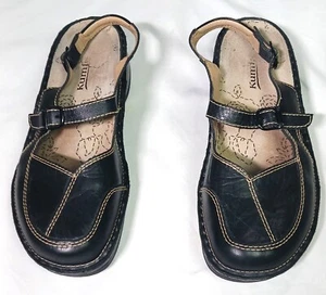 Soft Black Leather Mary Jane Style Shoe, Craftsmanship by Kumfs, US10, EU42, UK8 - Picture 1 of 15