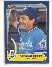 1986 Fleer Box Bottom George Brett #C-2 Royals