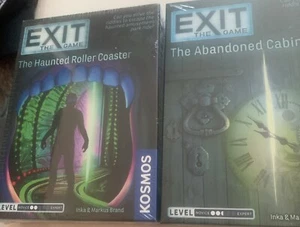 Exit The Game Bundle The Abandoned Cabin/The Haunted Roller Coaster New/Sealed - Picture 1 of 17