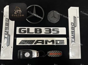 GLB35 Matte Black Full Badges Package For Mercedes GLB35 AMG Exclusive Pack - Picture 1 of 6