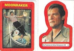 s Bond Moonraker Stickers  James Bond1979 Topp - Picture 1 of 3