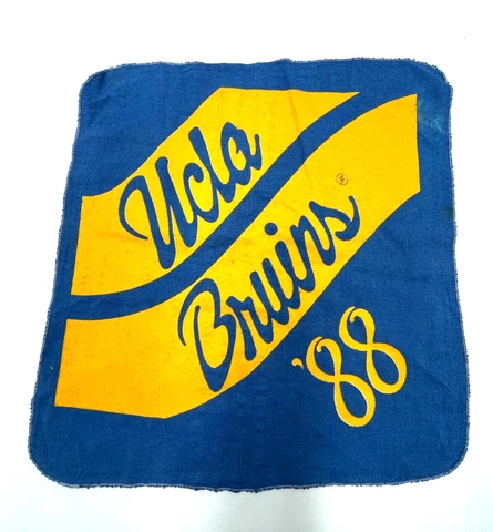 RARE 1988  UCLA BRUINS  BRUIN FOOTBALL FAN TOWEL Blue 14" Cover